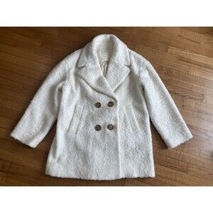 Kate Spade 251460 Women Teddy Coat In French Cream M Chic Preppy Luxury Night